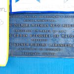 Placa de inauguração da Escola Municipal Zulmira Mathias Neto Ribeiro.