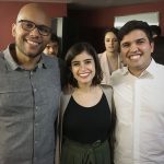 Matheus Graciano no evento com os fundadores do movimento Acredito, Tábata Amaral (Dep. Federal 2019-2022) e Renan Ferreirinha (Dep. Estadual RJ 2019-2022).